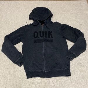 Quik silver grey zip up jacket- large